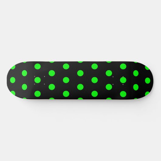 Skateboard Point Polka vert noir et citron vert (Horz)