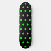 Skateboard Point Polka vert noir et citron vert (Recto)