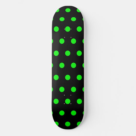 Skateboard Point Polka vert noir et citron vert (Recto)