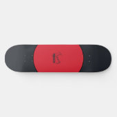 Skateboard Point rouge simpliste personnalisable (Horz)