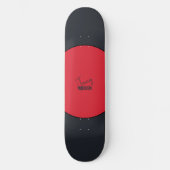 Skateboard Point rouge simpliste personnalisable (Recto)