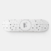 Skateboard Points blancs simplistes personnalisés (Horz)