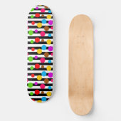Skateboard Points Colorés Rayures (Recto)