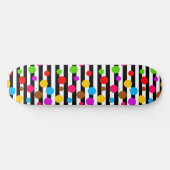 Skateboard Points Colorés Rayures (Horz)