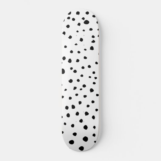Skateboard Points dalmatiens, Points dalmatiens, Noir et Blan (Recto)
