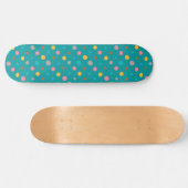 Skateboard Points d'aquarelle multicolore 6 (Horz)