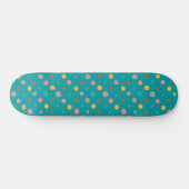 Skateboard Points d'aquarelle multicolore 6 (Horz)