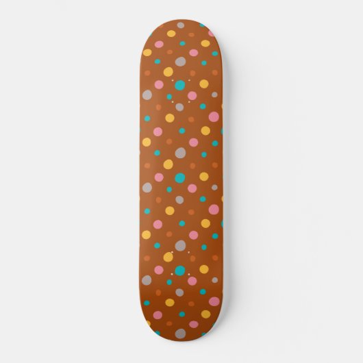 Skateboard Points d'aquarelle multicolores 7 (Recto)