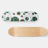 Skateboard Points Leopard Brown et Turquoise PrintPolka (Horz)
