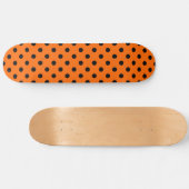 Skateboard Points oranges et noirs (Horz)