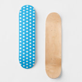 Skateboard Points Polka Classiques Ciel Bleu et Blanc (Recto)