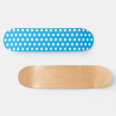 Skateboard Points Polka Classiques Ciel Bleu et Blanc (Horz)