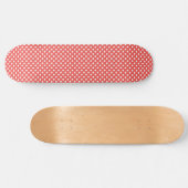 Skateboard Points rouges et blancs (Horz)