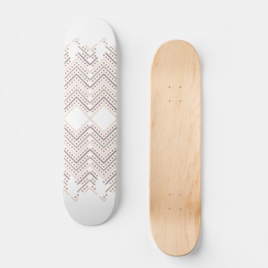 Skateboard Points rouges étonnants sur un Arrière - plan blan (Recto)