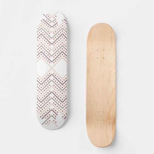 Skateboard Points rouges étonnants sur un Arrière - plan blan (Recto)