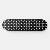 Skateboard Pois blancs, Motif à points Polka, points, pointil (Horz)