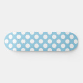 Skateboard Pois Bleus, Motif Pointe Polka, Points, Pointe (Horz)