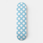 Skateboard Pois Bleus, Motif Pointe Polka, Points, Pointe (Recto)