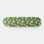 Skateboard Pois et marguerites - Blanc, Sable et Palm Green (Horz)