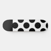 Skateboard Pois noirs et blancs (Horz)