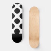 Skateboard Pois noirs et blancs (Recto)