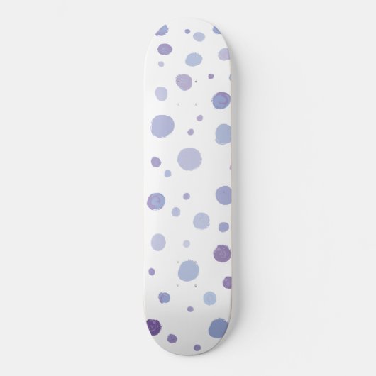 Skateboard pois peint à la main (Recto)