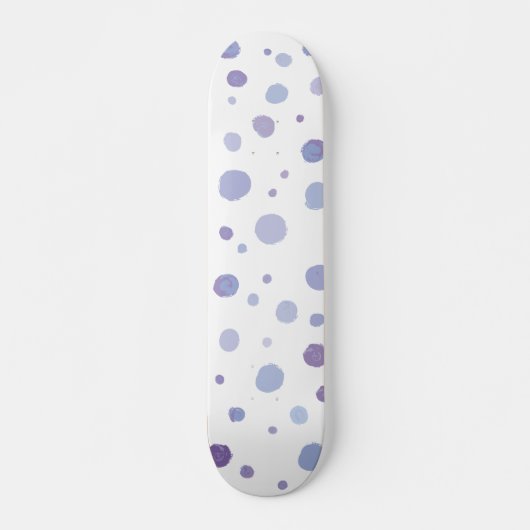 Skateboard pois peints à la main (Devant)
