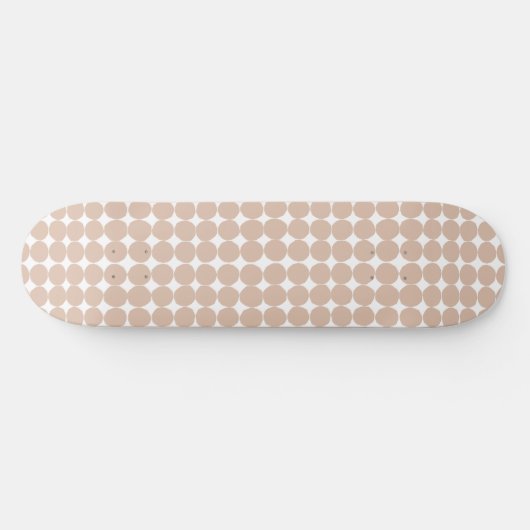 Skateboard Pois rose et blanc moderne (Horz)