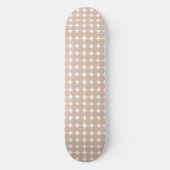 Skateboard Pois rose et blanc moderne (Recto)