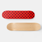 Skateboard Pois rouge et noir (Horz)