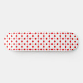 Skateboard Pois rouges, Motif à points polka, points, pointil (Horz)