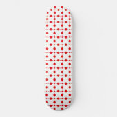 Skateboard Pois rouges, Motif à points polka, points, pointil (Recto)