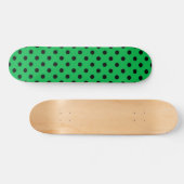 Skateboard Pois vert et noir (Horz)
