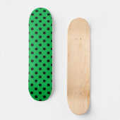 Skateboard Pois vert et noir (Recto)