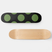 Skateboard Pois verts, Motif à points Polka, points, pointill (Horz)