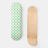 Skateboard Pois verts, Motif à points Polka, points, pointill (Recto)