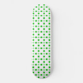 Skateboard Pois verts, Motif à points Polka, points, pointill (Recto)