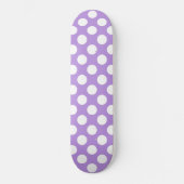 Skateboard Pois violets, Motif à points Polka, points, pointi (Recto)