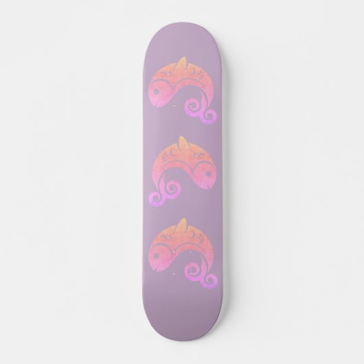 Skateboard poisson au coucher du soleil (Devant)