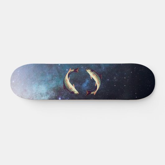 Skateboard Poisson drôle modifiable en Galaxie (Horz)
