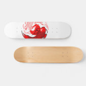 Skateboard Poisson Koi : point rouge (Horz)