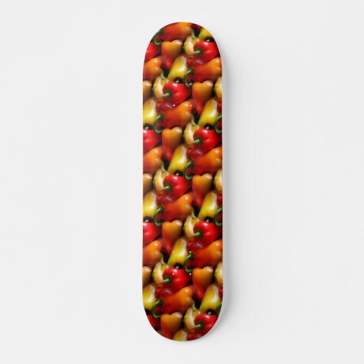 Skateboard Poivrons rouges et jaunes (Devant)