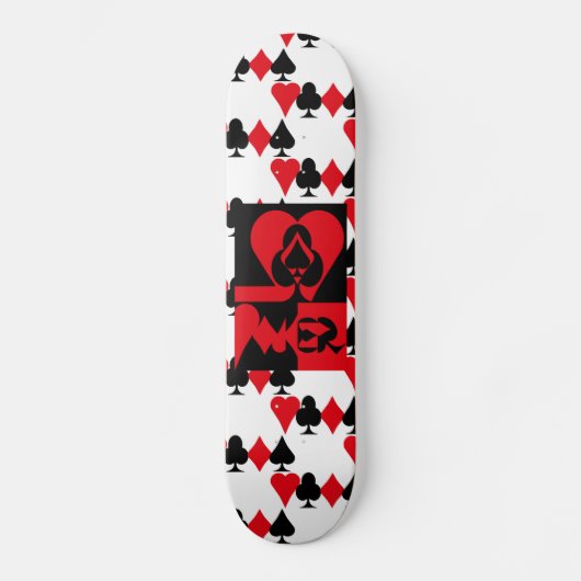 Skateboard POKER NOUVEAU pixelat ORIGINAL par Masanser (Recto)