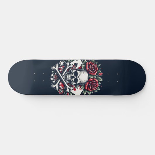 Skateboard Poker Skull (Horz)