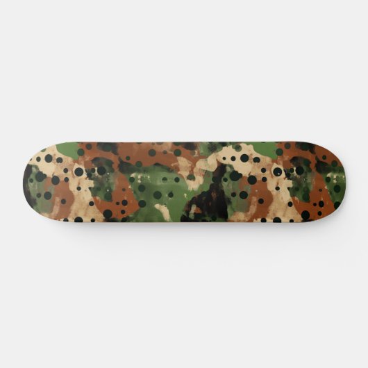 Skateboard Polcamo Brown Polka Dot et Camouflage hybride (Horz)