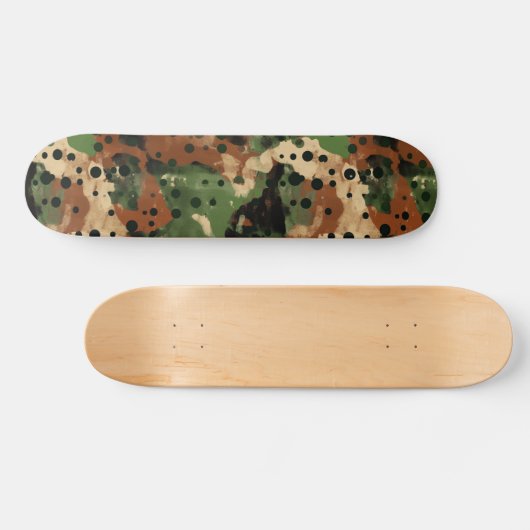Skateboard Polcamo Brown Polka Dot et Camouflage hybride (Horz)