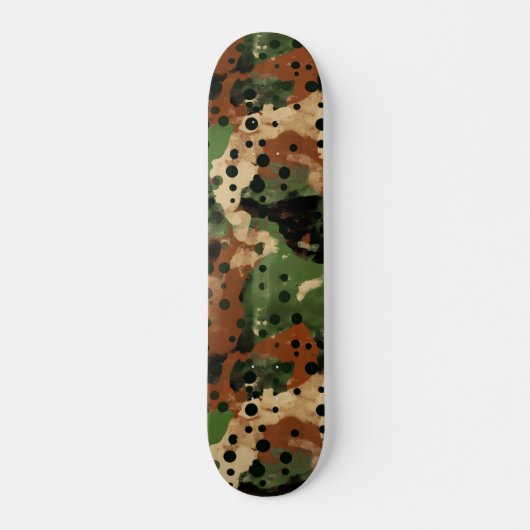 Skateboard Polcamo Brown Polka Dot et Camouflage hybride (Devant)
