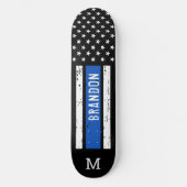 Skateboard Police Personnalisée Application De La Loi Mince L (Recto)