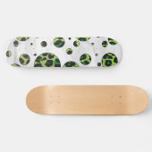 Skateboard Polka Dot Leopard noir et vert (Horz)