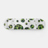 Skateboard Polka Dot Leopard noir et vert (Horz)
